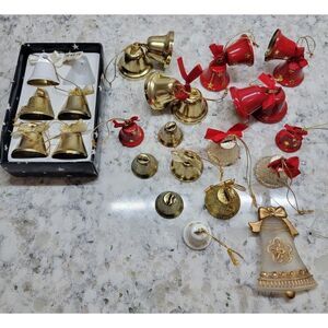 Vintage Lot Made In Germany Holiday Bell-Shaped Christmas Ornaments‎